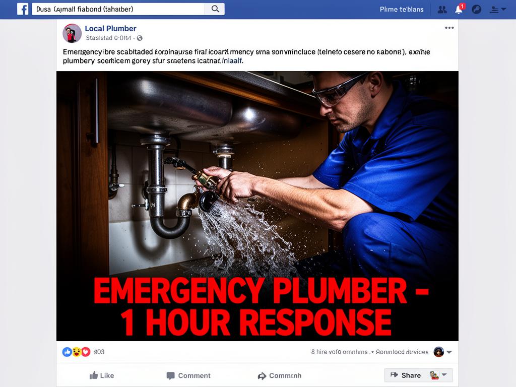 Emergency plumber fixing a burst pipe