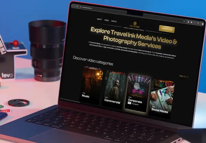 Travel Ink Media website built by AMW Media