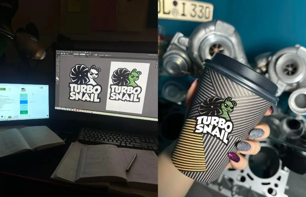 Professional automotive branding – modern logo, colour palette, and visual identity.