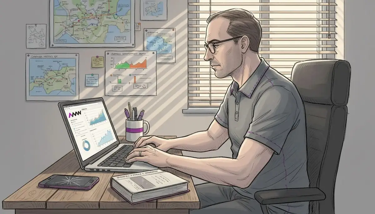 Digital strategist working on campaign strategy