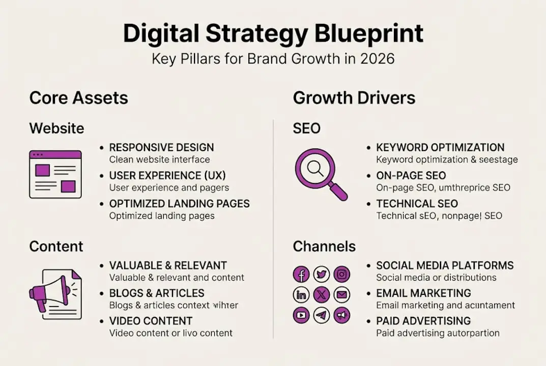 Infographic of digital strategy blueprint