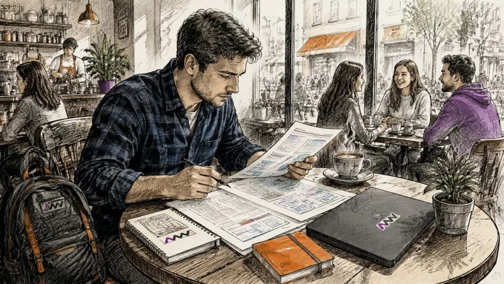 SEO specialist working on website analysis