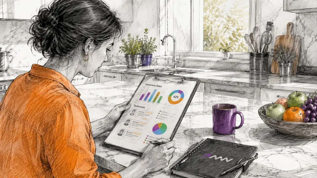 Hands reviewing testimonial impact on conversion rates