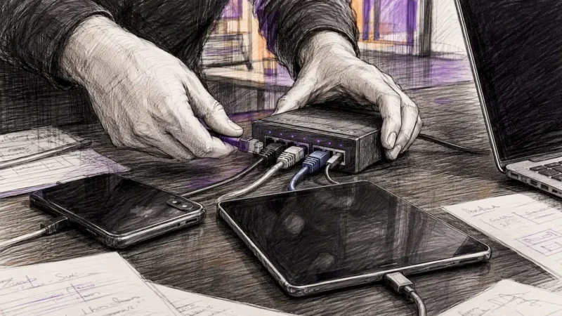Hands connecting devices for marketing setup