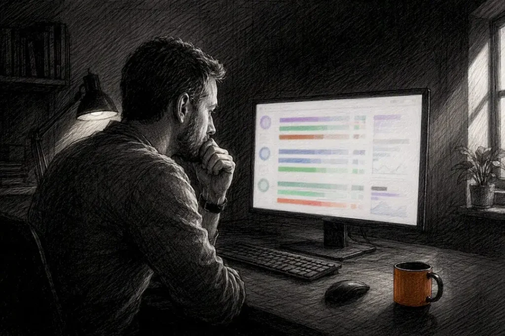 Analyst reviewing Core Web Vitals data