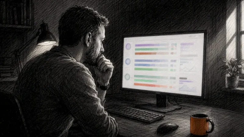 Analyst reviewing Core Web Vitals data
