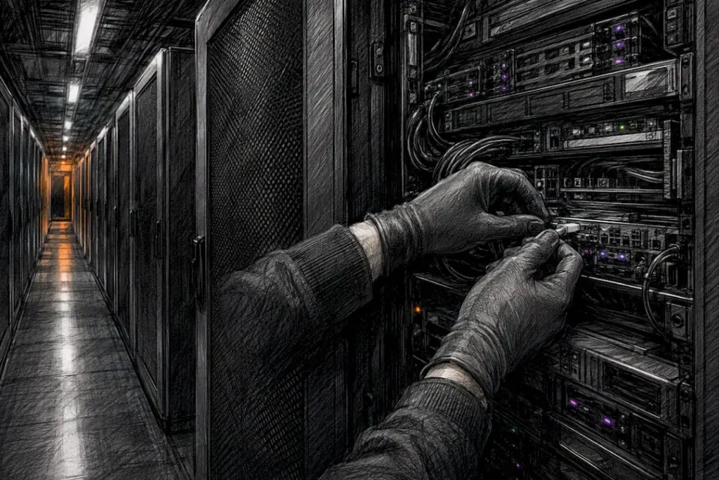 Server infrastructure representing website maintenance