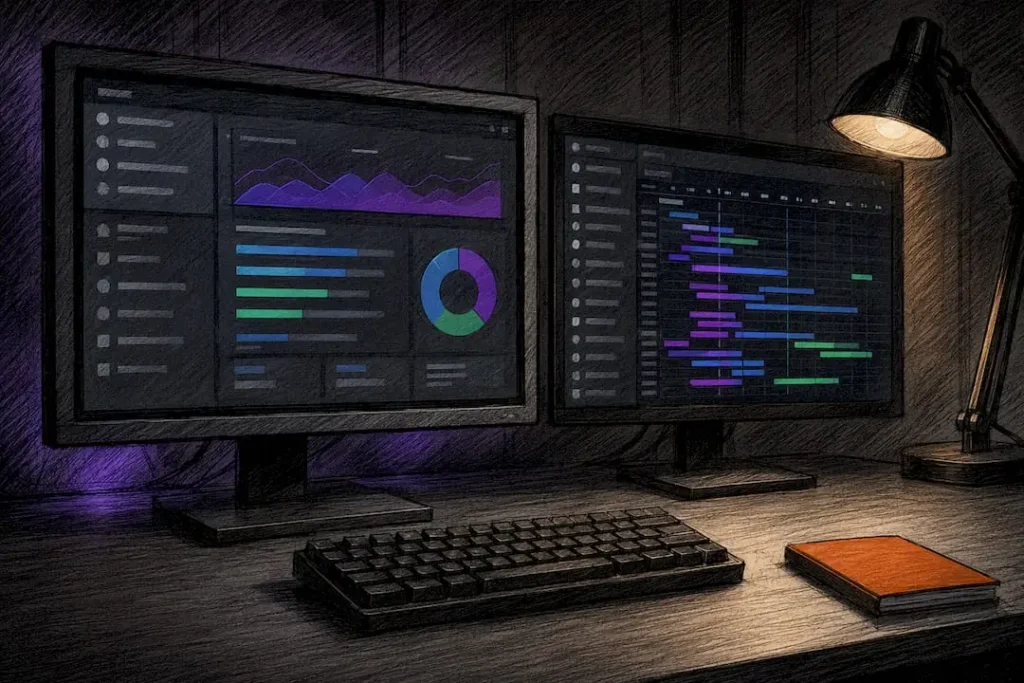 GA4 debugging workstation with diagnostic screens