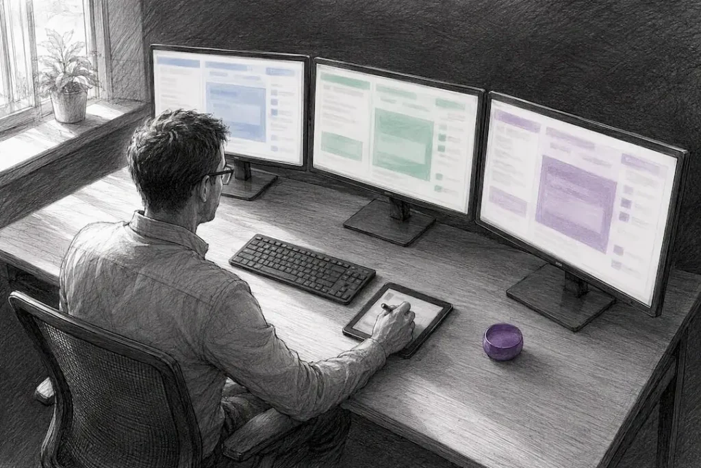 Analyst measuring AI search visibility