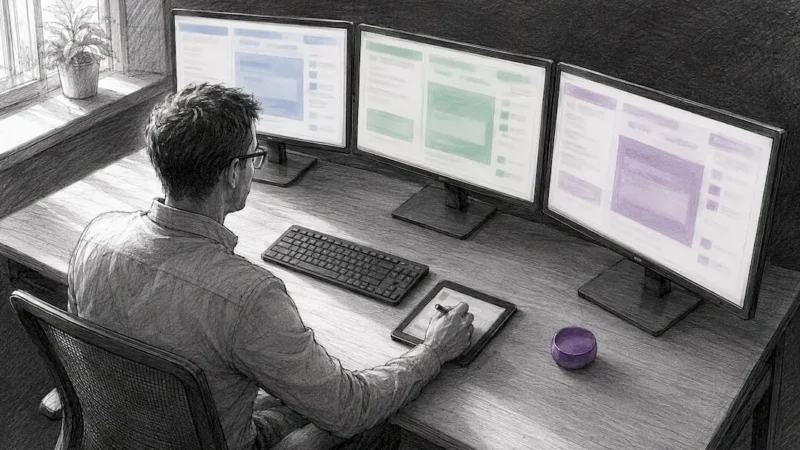 Analyst measuring AI search visibility