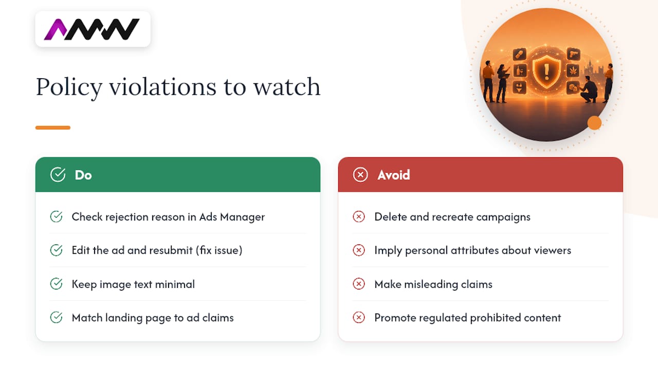 Common policy violations that quietly block delivery — overview diagram