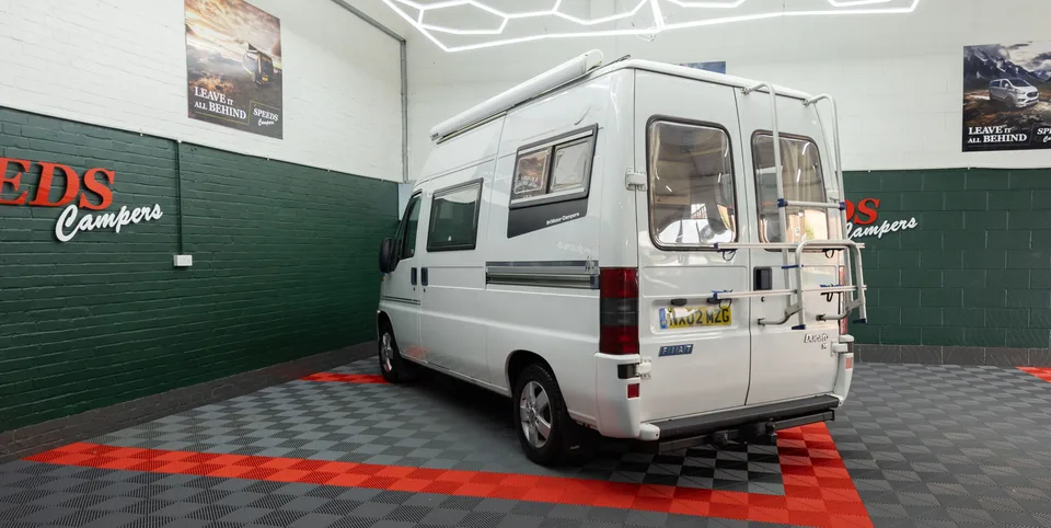 Speeds Campers van in their own workshop