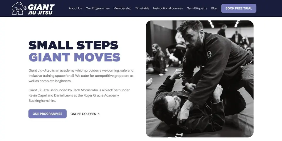 Giant Jiu Jitsu website