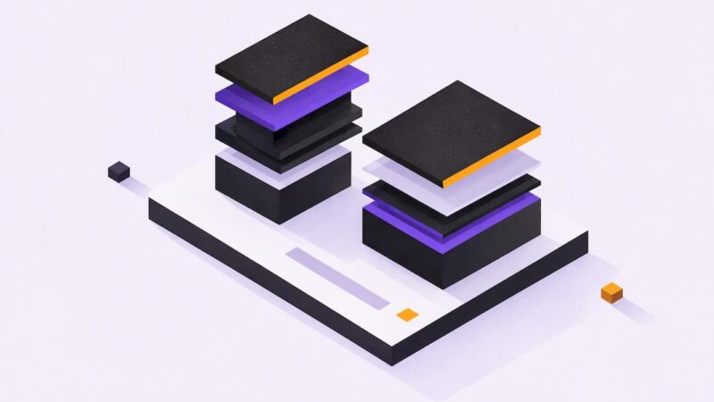 Abstract illustration of two accessible type systems