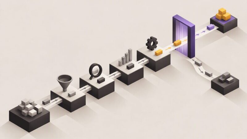 Isometric lead scoring threshold illustration