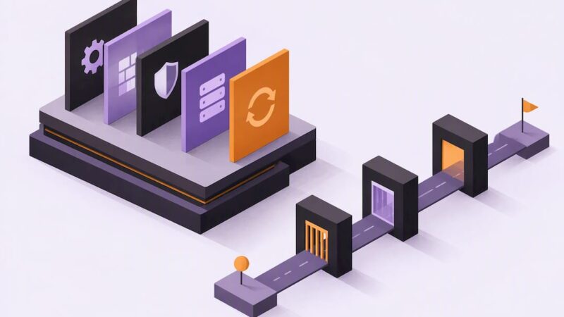 Abstract layered WordPress security title card