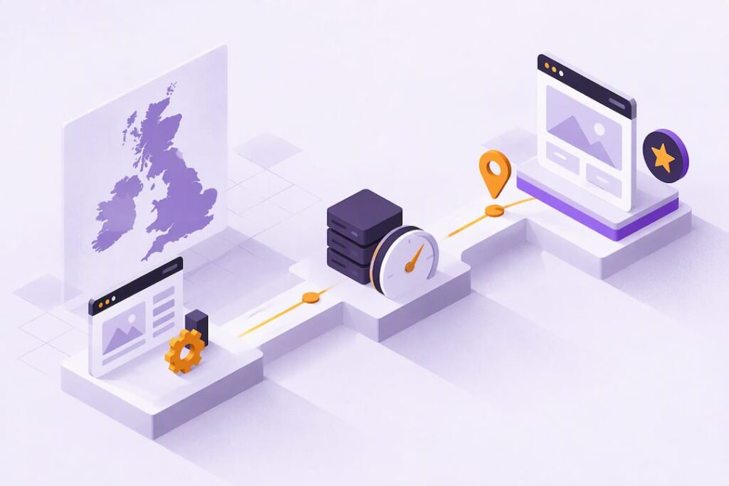 Isometric illustration of prioritised web performance improvements