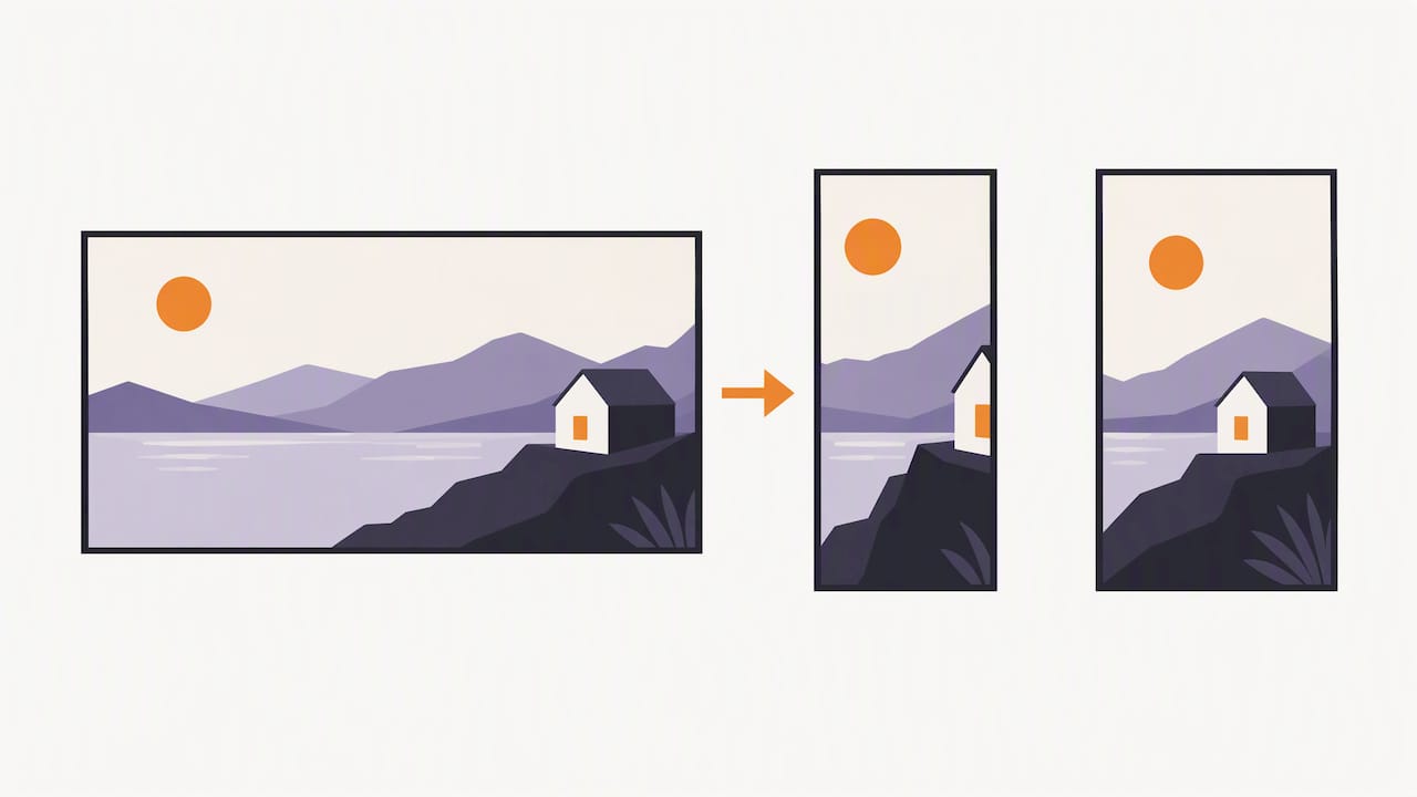 Landscape footage loses its subject when cropped vertically