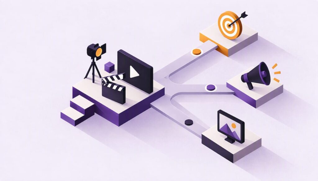Isometric paths leading to video format choices